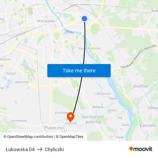 Łukowska 04 to Chyliczki map