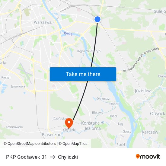 PKP Gocławek 01 to Chyliczki map