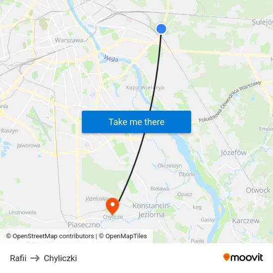 Rafii to Chyliczki map