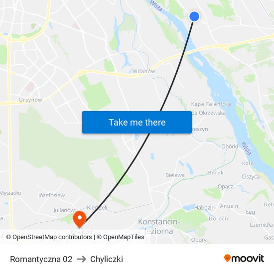 Romantyczna 02 to Chyliczki map