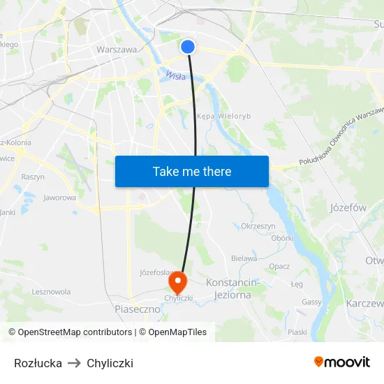 Rozłucka to Chyliczki map