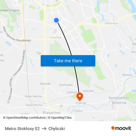 Metro Stokłosy 02 to Chyliczki map