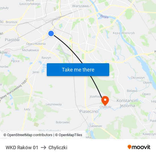 WKD Raków 01 to Chyliczki map