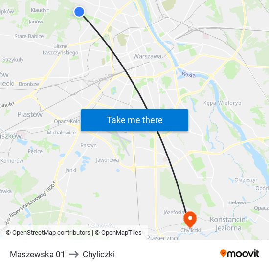 Maszewska 01 to Chyliczki map