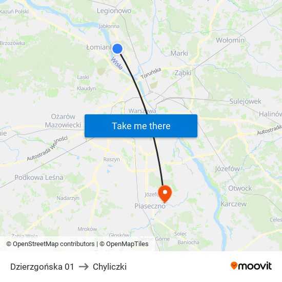 Dzierzgońska 01 to Chyliczki map