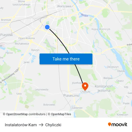 Instalatorów - Kam to Chyliczki map