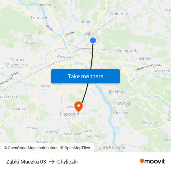 Ząbki Maczka 03 to Chyliczki map