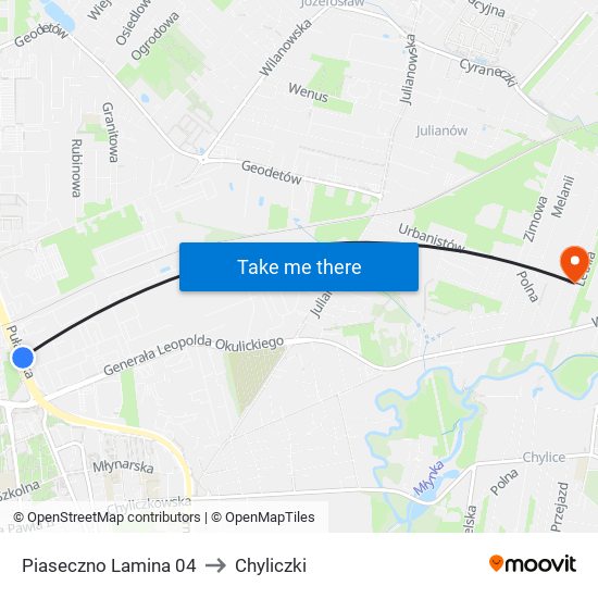 Piaseczno Lamina 04 to Chyliczki map