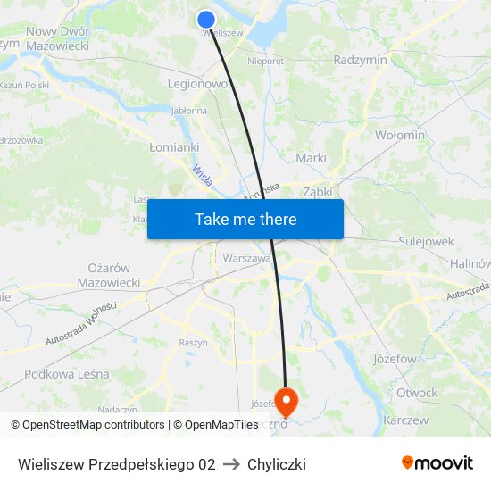 Wieliszew Przedpełskiego 02 to Chyliczki map