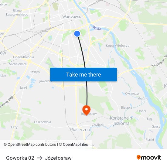 Goworka 02 to Józefosław map