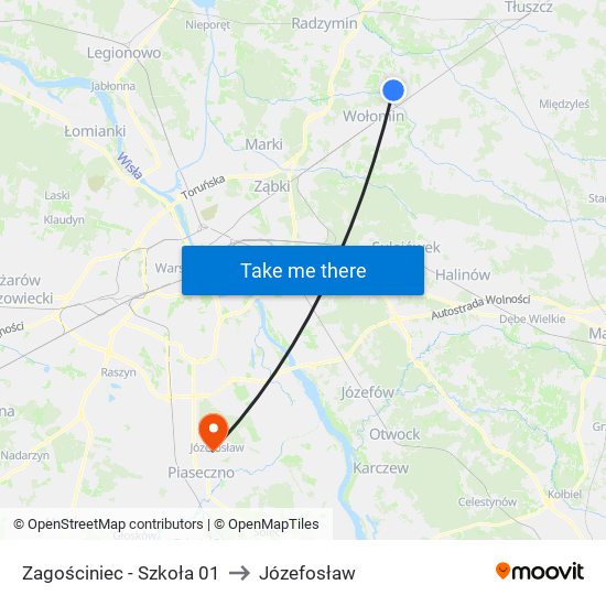 Zagościniec-Szkoła to Józefosław map