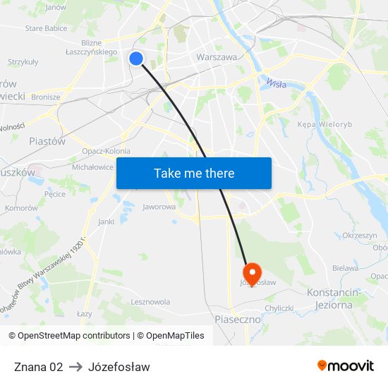 Znana 02 to Józefosław map