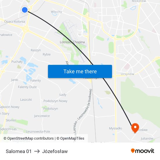 Salomea 01 to Józefosław map