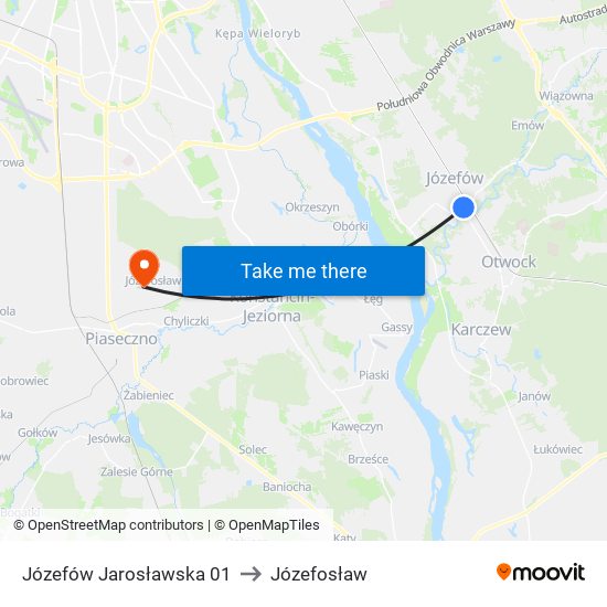 Józefów Jarosławska to Józefosław map