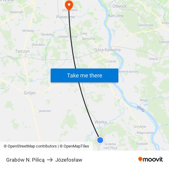 Grabów N. Pilicą to Józefosław map