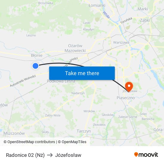 Radonice 02 (Nż) to Józefosław map