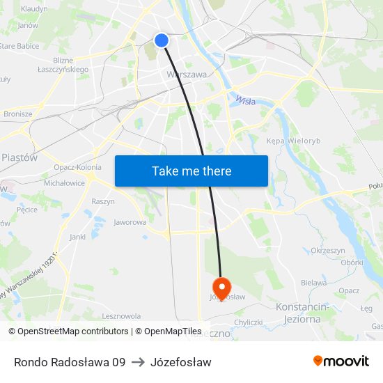 Rondo Radosława 09 to Józefosław map