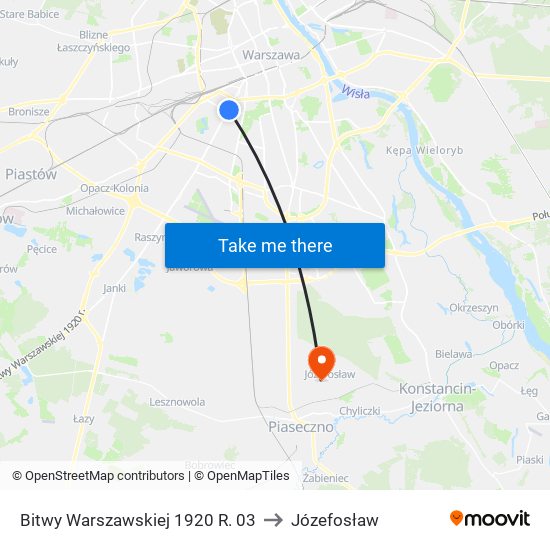 Bitwy Warszawskiej 1920 R. 03 to Józefosław map