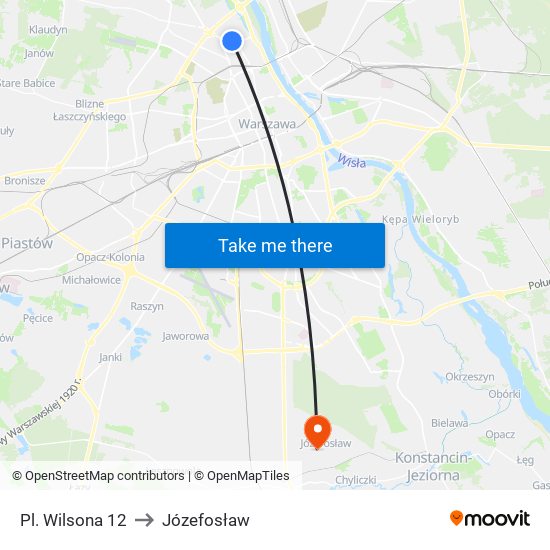 Pl. Wilsona 12 to Józefosław map