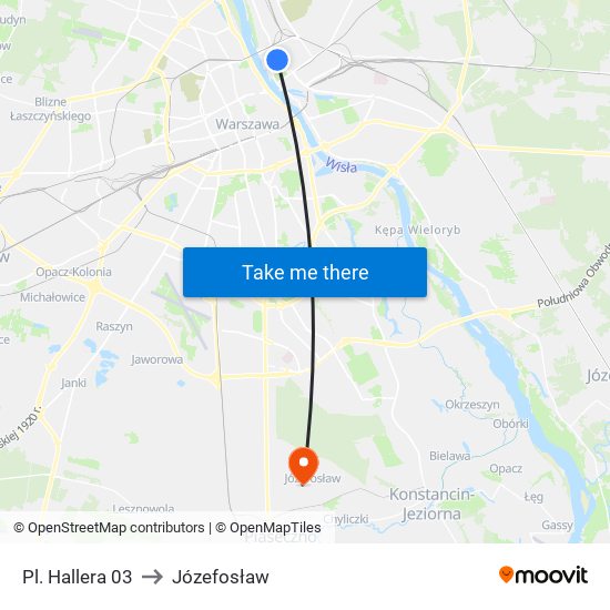 Pl. Hallera 03 to Józefosław map