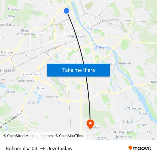 Bohomolca 03 to Józefosław map