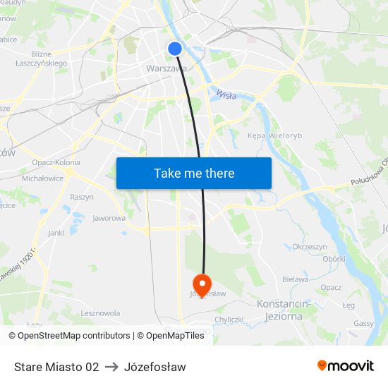 Stare Miasto 02 to Józefosław map