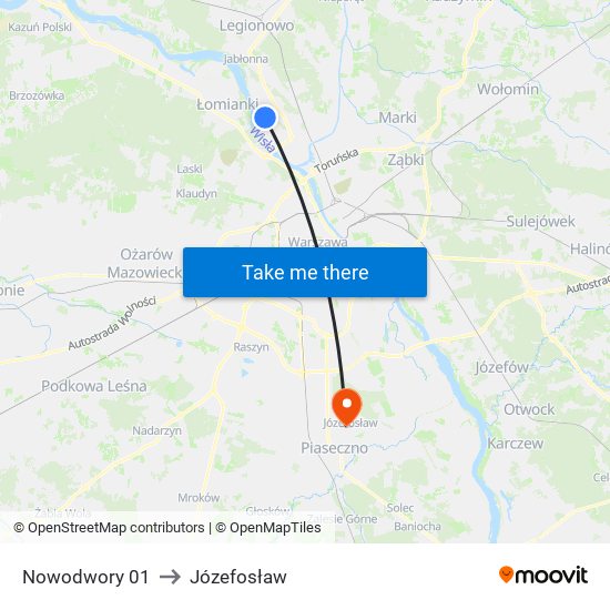 Nowodwory 01 to Józefosław map