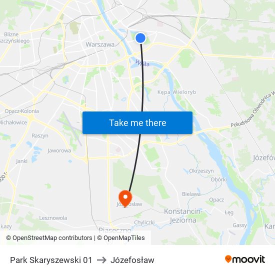 Park Skaryszewski 01 to Józefosław map