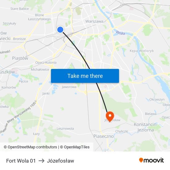 Fort Wola 01 to Józefosław map