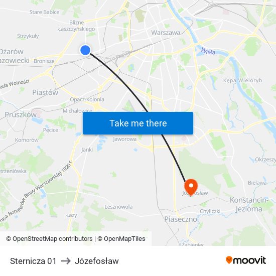 Sternicza 01 to Józefosław map