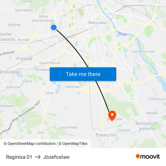 Raginisa 01 to Józefosław map