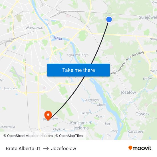 Brata Alberta 01 to Józefosław map