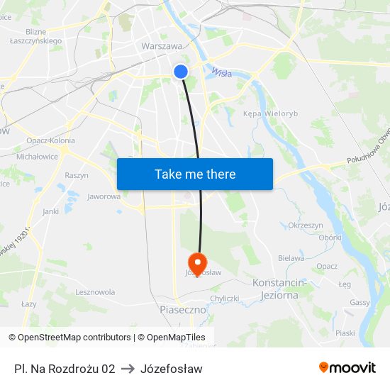 Pl. Na Rozdrożu 02 to Józefosław map