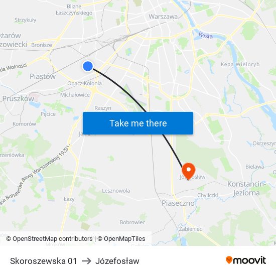 Skoroszewska 01 to Józefosław map