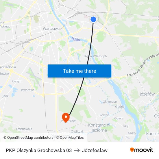 PKP Olszynka Grochowska 03 to Józefosław map