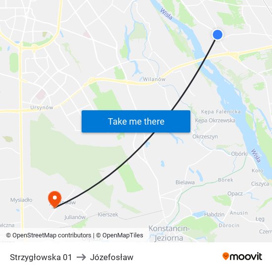 Strzygłowska 01 to Józefosław map