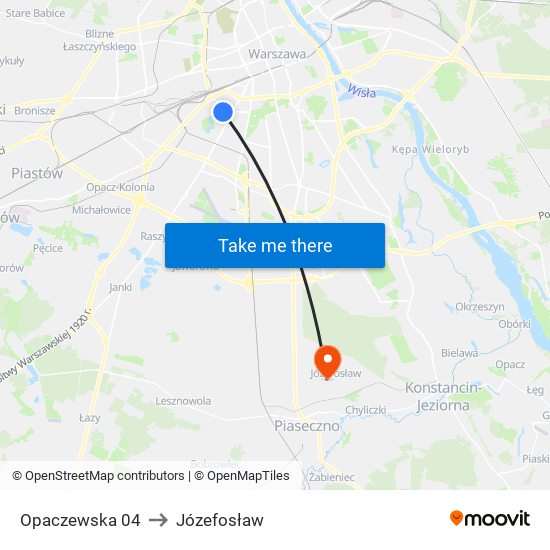 Opaczewska 04 to Józefosław map