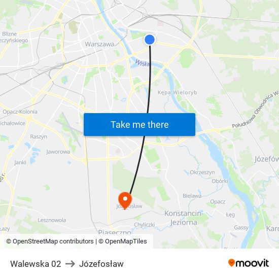 Walewska 02 to Józefosław map