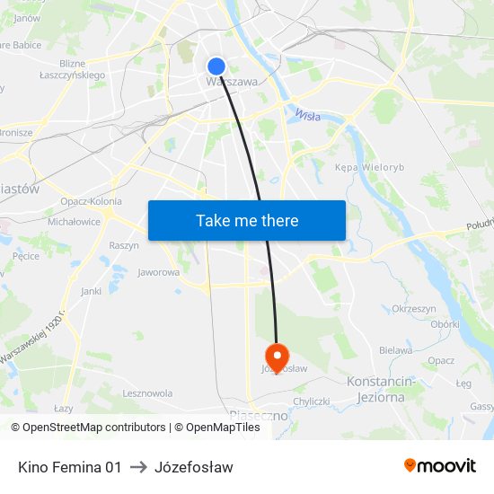Kino Femina 01 to Józefosław map