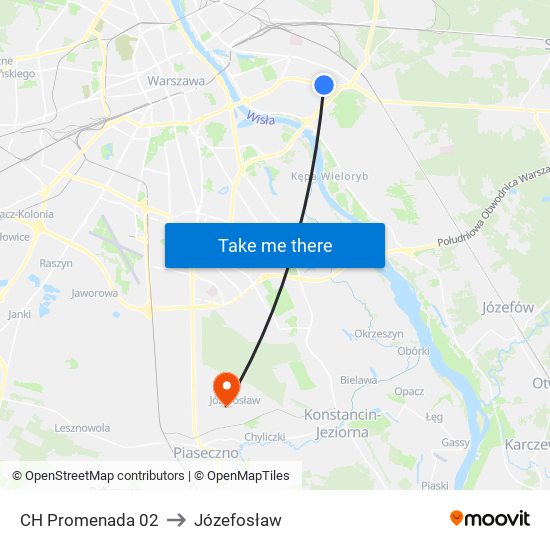 CH Promenada 02 to Józefosław map