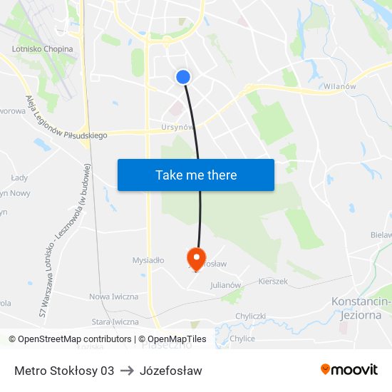 Metro Stokłosy 03 to Józefosław map