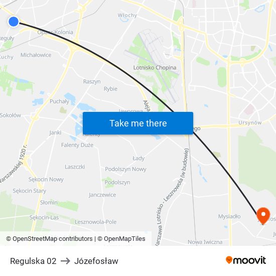 Regulska 02 to Józefosław map