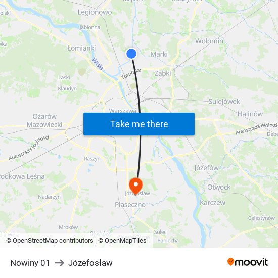 Nowiny 01 to Józefosław map