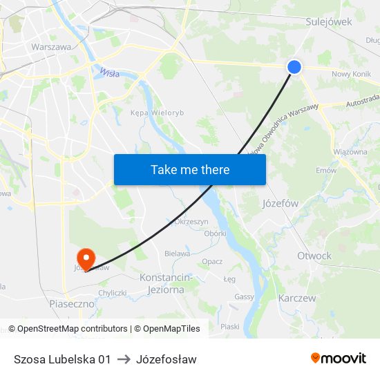 Szosa Lubelska 01 to Józefosław map