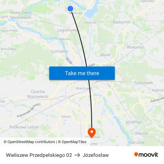 Wieliszew Przedpełskiego 02 to Józefosław map