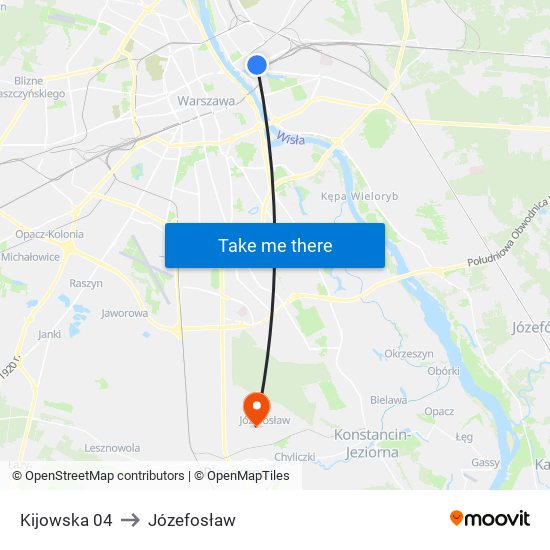 Kijowska 04 to Józefosław map