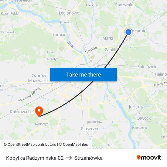 Kobyłka Radzymińska 02 to Strzeniówka map