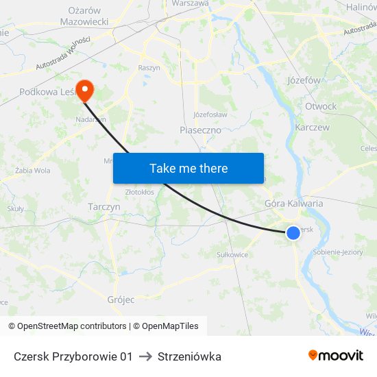 Czersk Przyborowie 01 to Strzeniówka map