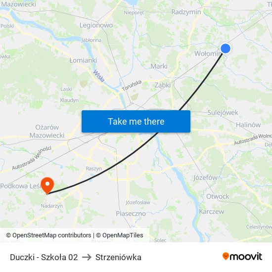 Duczki - Szkoła 02 to Strzeniówka map