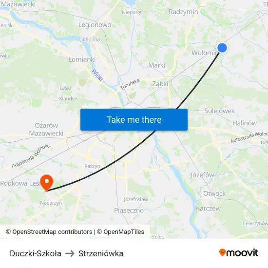 Duczki - Szkoła to Strzeniówka map